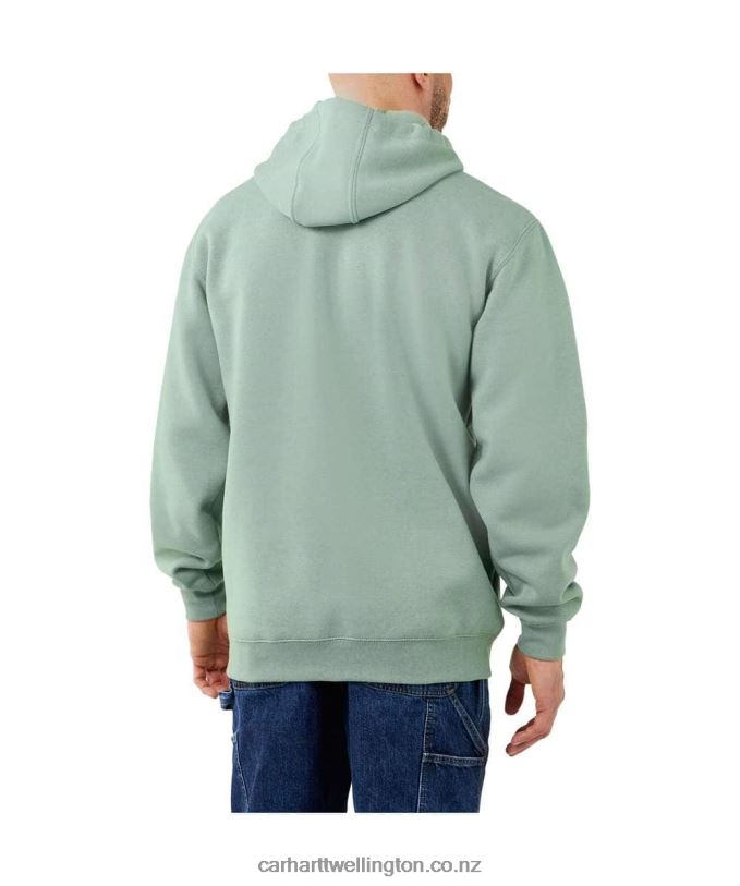 Men Loose Fit Midweight Logo Sleeve Graphic Sweatshirt Carhartt R6J0P38 Alpine Blue Heather