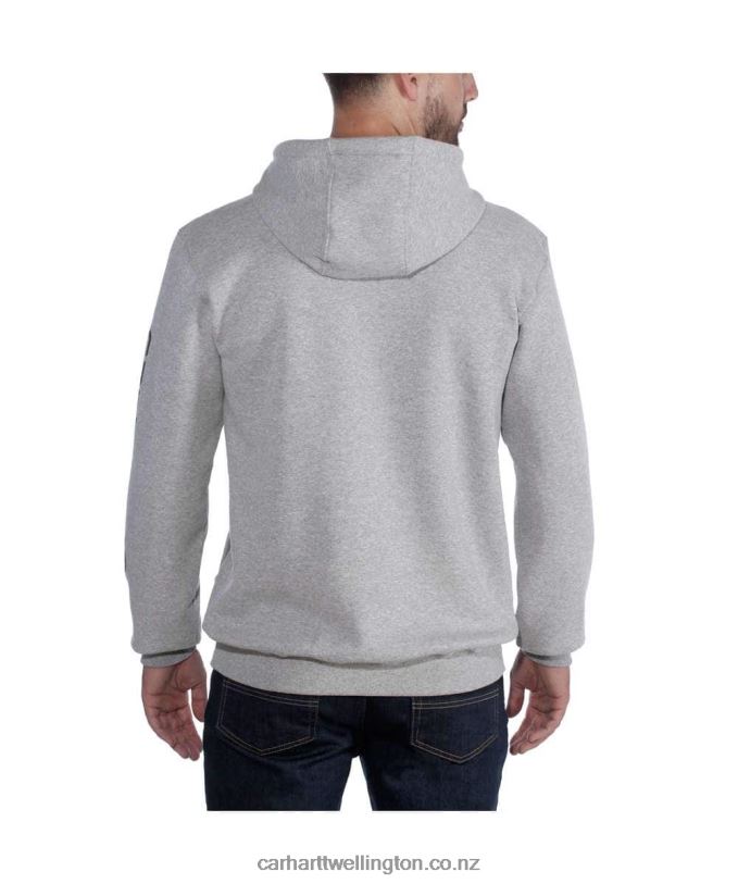 Men Loose Fit Midweight Logo Sleeve Graphic Sweatshirt Carhartt R6J0P38 Alpine Blue Heather