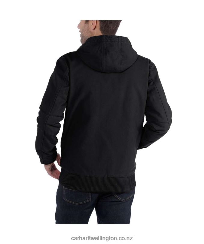 Men Loose Fit Washed Duck Insulated Active Jac Carhartt R6J0P13 Black