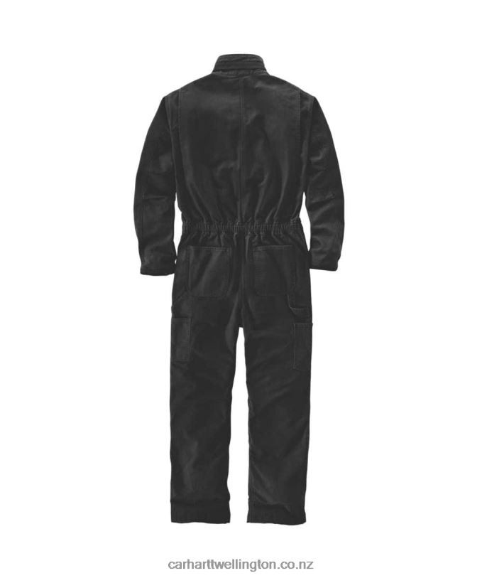 Men Loose Fit Washed Duck Insulated Coverall Carhartt R6J0P76 Black