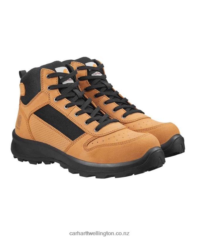 Men Michigan Rugged Flex S1P Midcut Zip Safety Boot Carhartt R6J0P158 Black