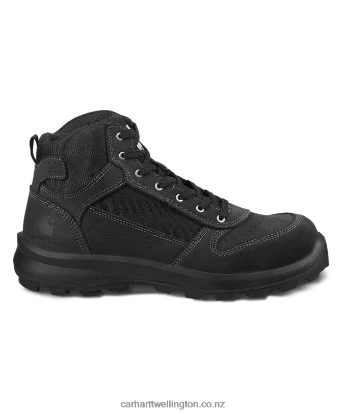 Men Michigan Rugged Flex S1P Midcut Zip Safety Boot Carhartt R6J0P158 Black