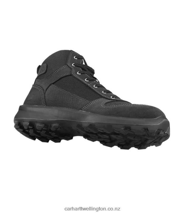 Men Michigan Rugged Flex S1P Midcut Zip Safety Boot Carhartt R6J0P158 Black