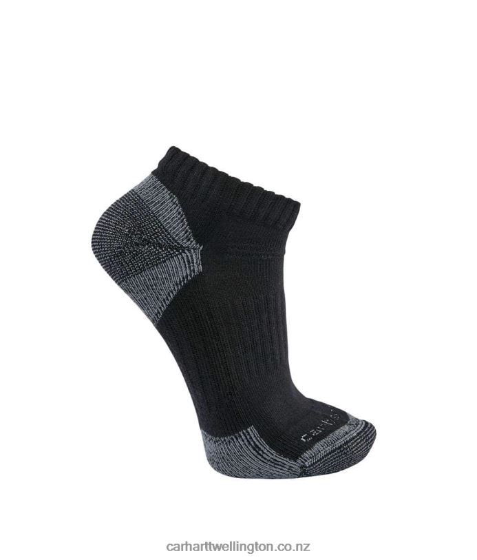 Men Midweight Cotton Blend Low Cut Sock 3 Pairs Carhartt R6J0P175 Black