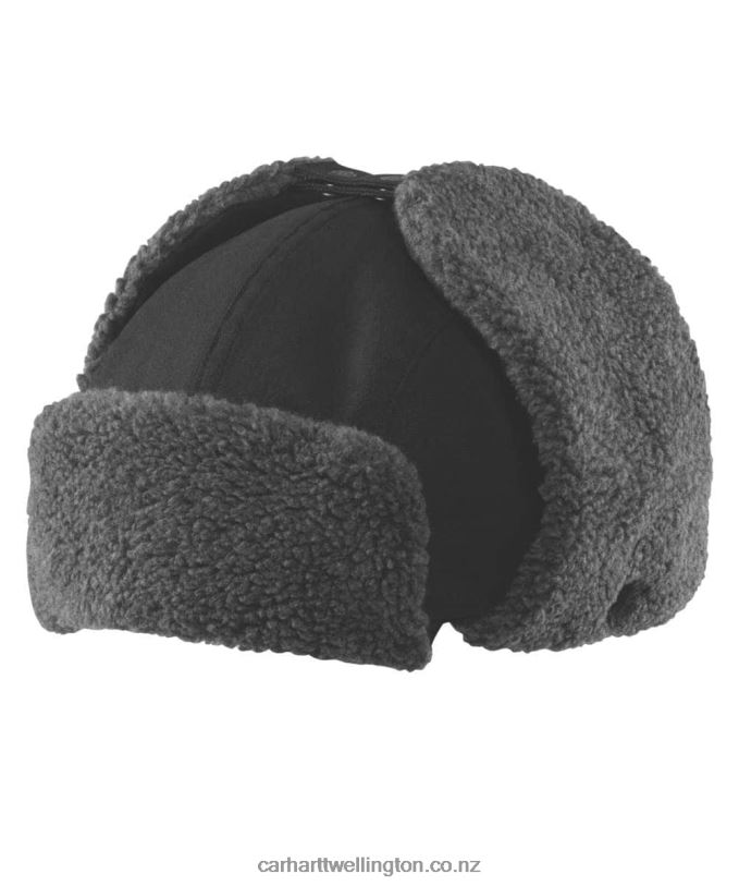 Men Rain Defender Canvas Trapper Hat Carhartt R6J0P10 Black