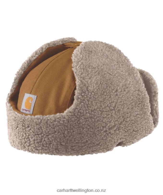 Men Rain Defender Canvas Trapper Hat Carhartt R6J0P10 Black