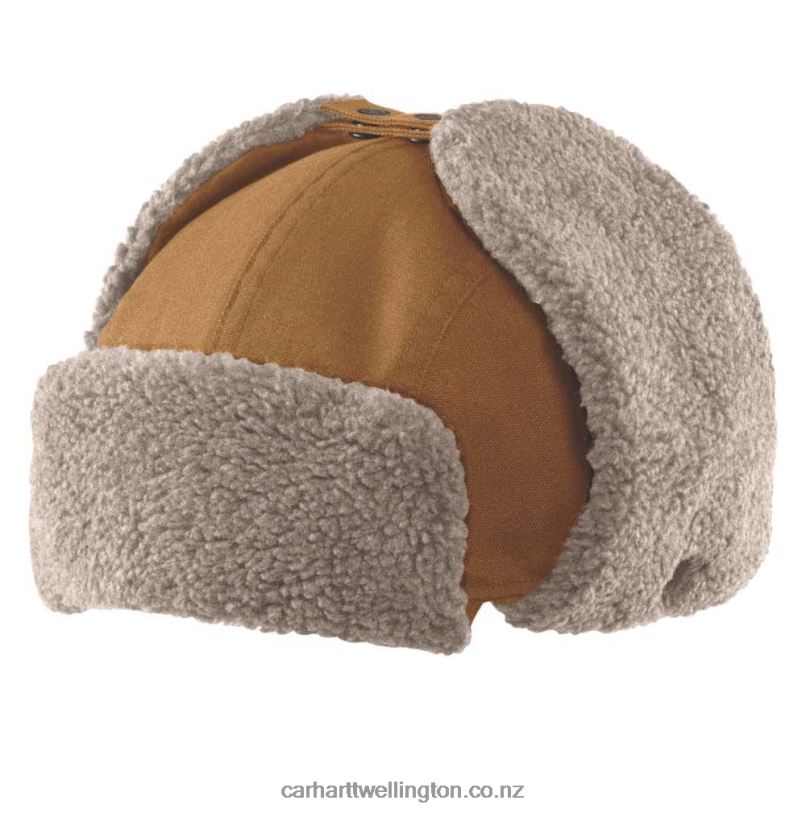Men Rain Defender Canvas Trapper Hat Carhartt R6J0P10 Black