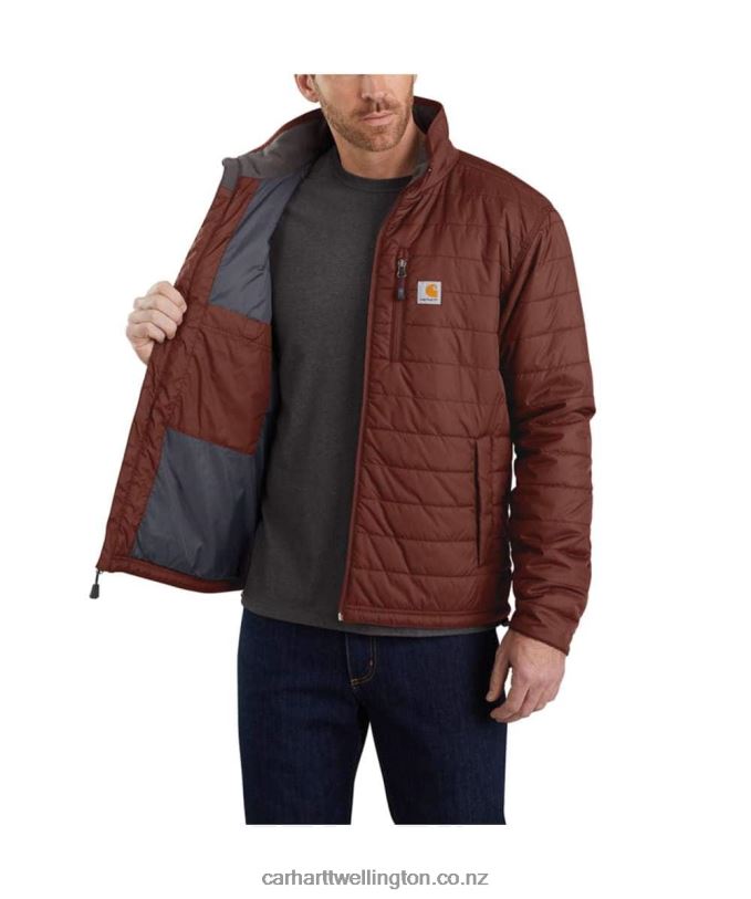 Men Rain Defender Relaxed Fit Lightweight Insulated Jacket Carhartt R6J0P22 Black