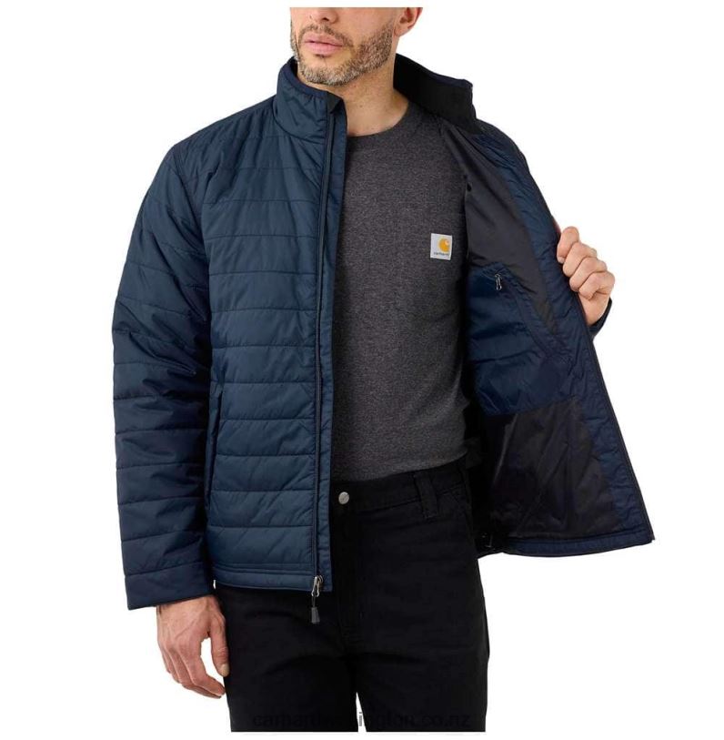 Men Rain Defender Relaxed Fit Lightweight Insulated Jacket Carhartt R6J0P22 Black