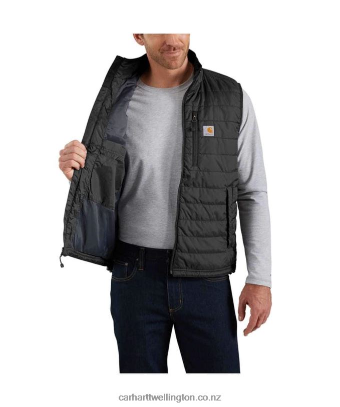 Men Rain Defender Relaxed Fit Lightweight Insulated Vest Carhartt R6J0P104 Black