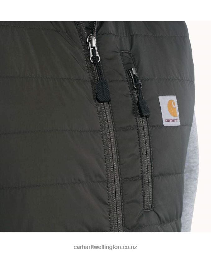 Men Rain Defender Relaxed Fit Lightweight Insulated Vest Carhartt R6J0P104 Black