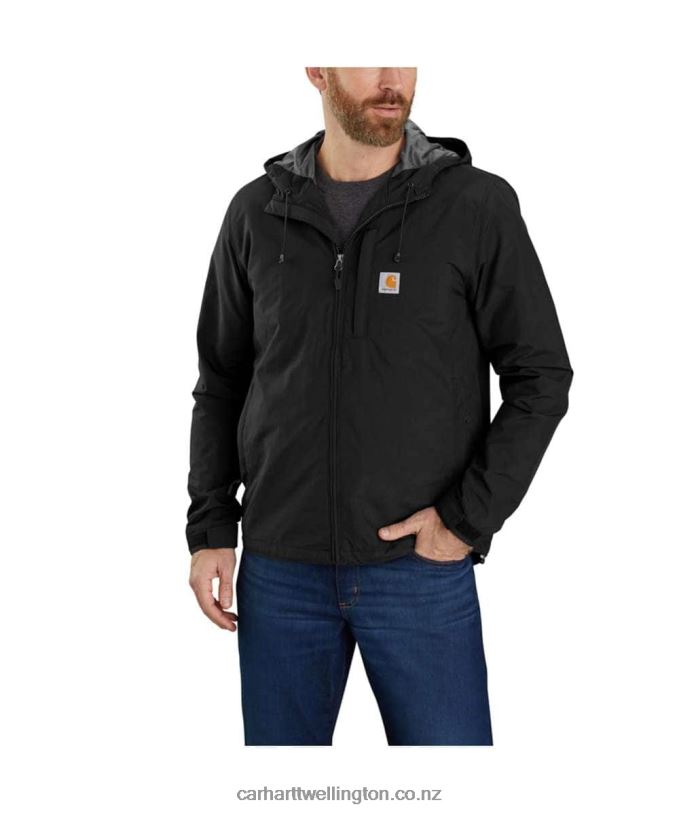 Men Rain Defender Relaxed Fit Lightweight Jacket Carhartt R6J0P18 Black