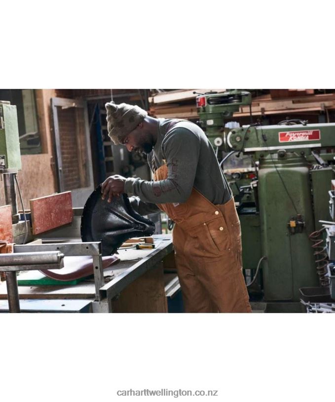 Men Relaxed Fit Duck Bib Overall Carhartt R6J0P74 Black