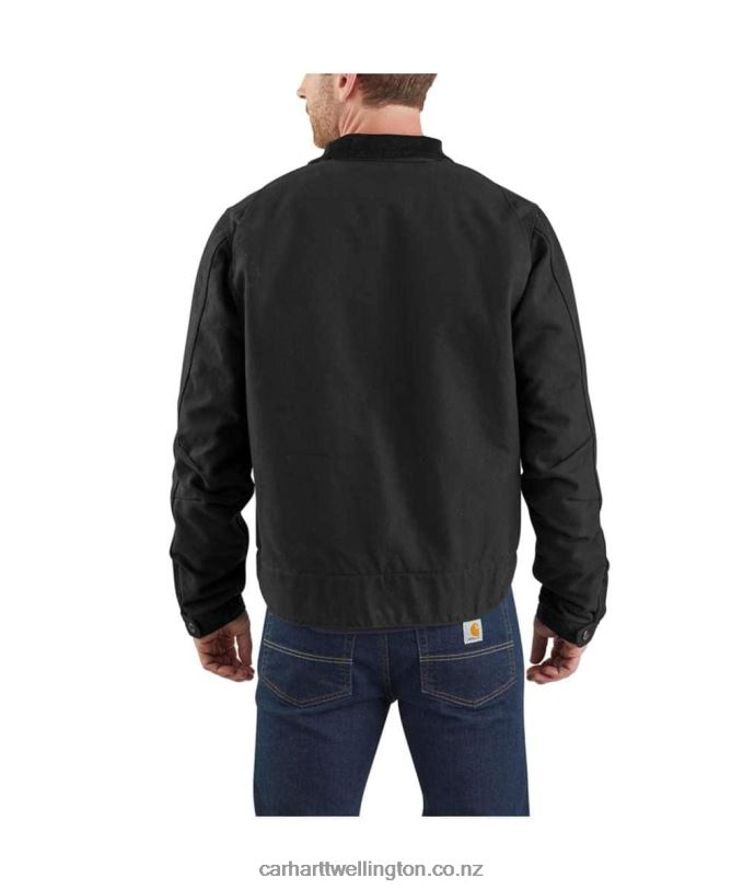 Men Relaxed Fit Duck Blanket Lined Detroit Jacket Carhartt R6J0P17 Black