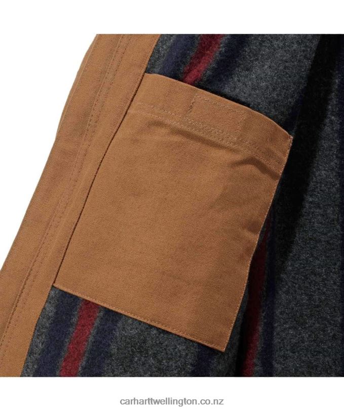 Men Relaxed Fit Duck Blanket Lined Detroit Jacket Carhartt R6J0P17 Black