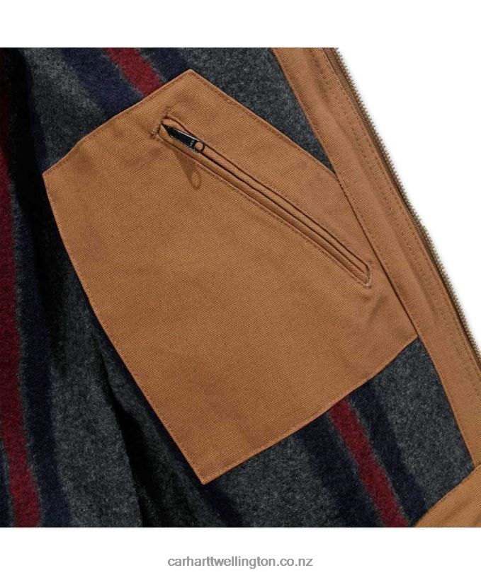 Men Relaxed Fit Duck Blanket Lined Detroit Jacket Carhartt R6J0P17 Black