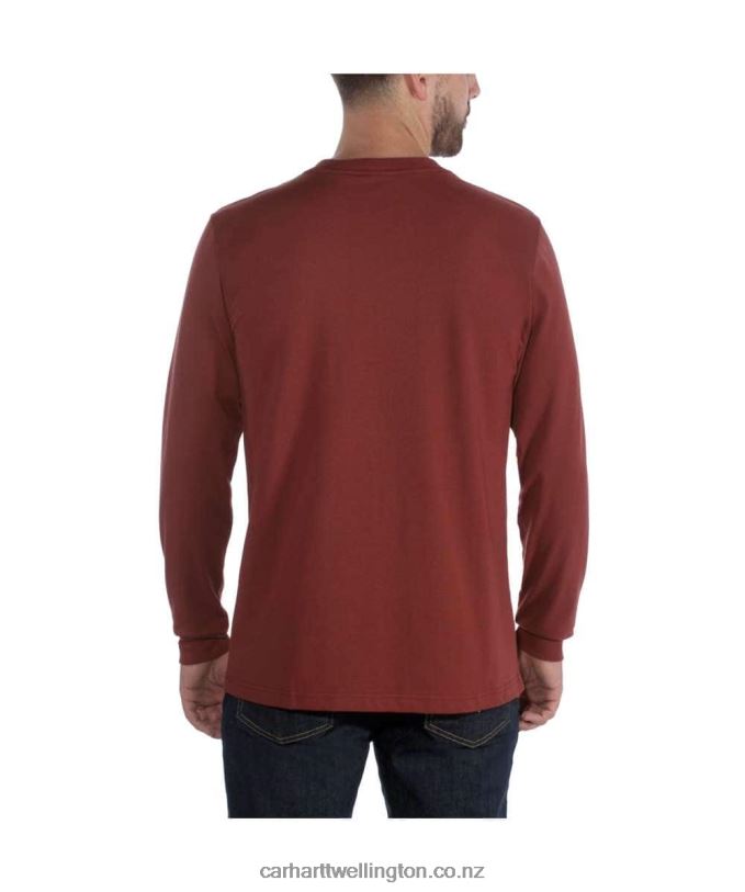 Men Relaxed Fit Heavyweight Long-Sleeve Logo Graphic T-Shirt Carhartt R6J0P128 Black