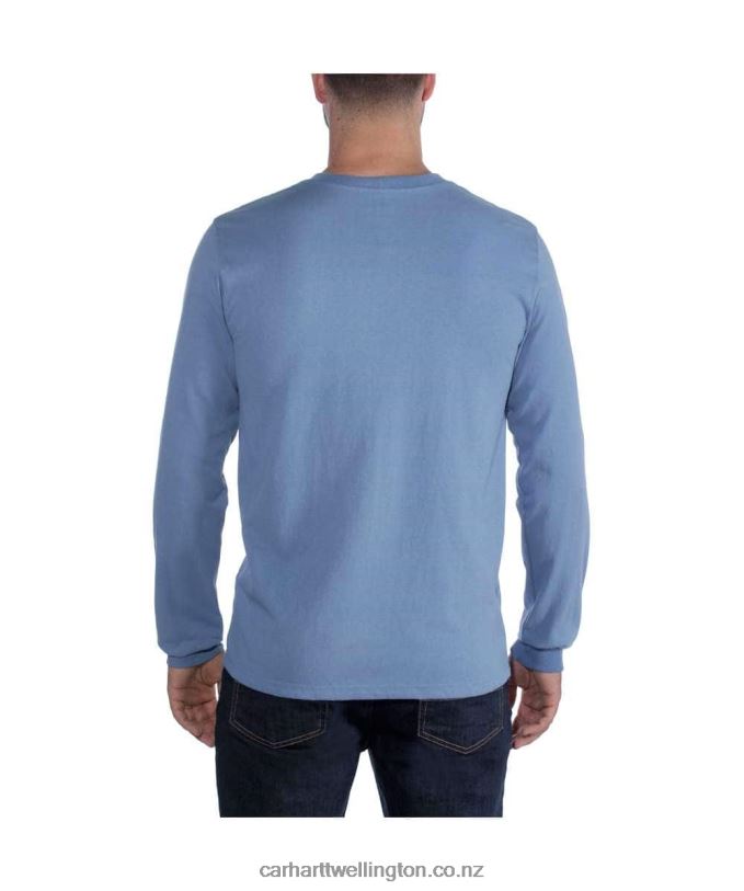 Men Relaxed Fit Heavyweight Long-Sleeve Logo Sleeve Graphic T-Shirt Carhartt R6J0P130 Black