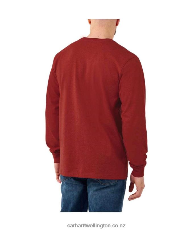 Men Relaxed Fit Heavyweight Long-Sleeve Logo Sleeve Graphic T-Shirt Carhartt R6J0P130 Black