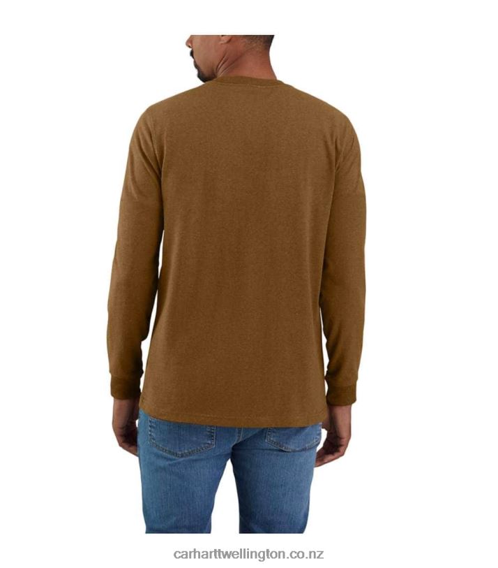 Men Relaxed Fit Heavyweight Long-Sleeve Super Dux Graphic T-Shirt Carhartt R6J0P140 Black