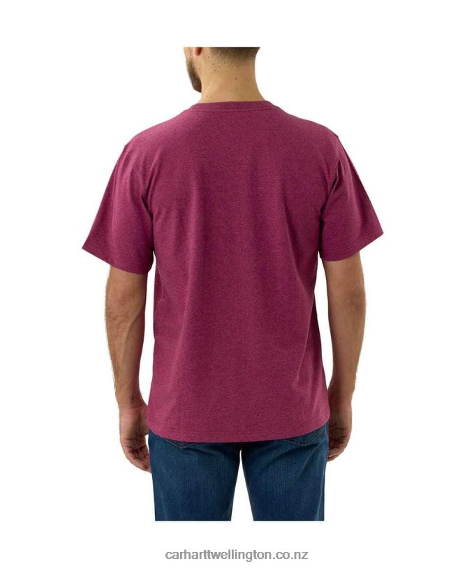 Men Relaxed Fit Heavyweight Short-Sleeve K87 Pocket T-Shirt Carhartt R6J0P116 Alpine Blue Heather