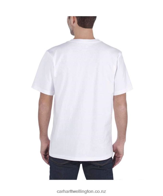 Men Relaxed Fit Heavyweight Short-Sleeve K87 Pocket T-Shirt Carhartt R6J0P116 Alpine Blue Heather