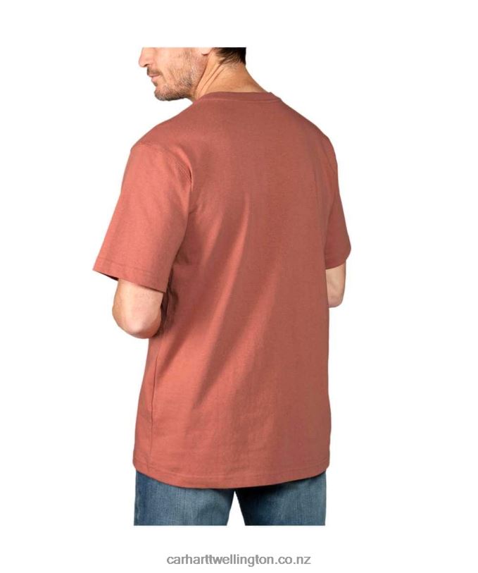 Men Relaxed Fit Heavyweight Short-Sleeve K87 Pocket T-Shirt Carhartt R6J0P116 Alpine Blue Heather