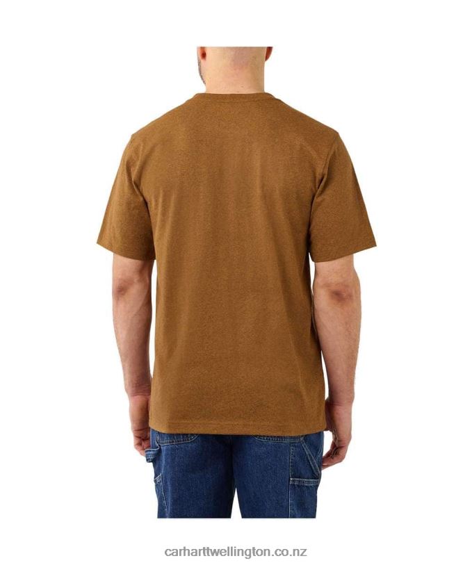Men Relaxed Fit Heavyweight Short-Sleeve K87 Pocket T-Shirt Carhartt R6J0P116 Alpine Blue Heather