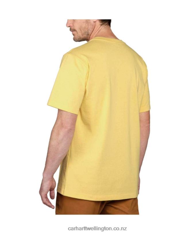 Men Relaxed Fit Heavyweight Short-Sleeve K87 Pocket T-Shirt Carhartt R6J0P116 Alpine Blue Heather