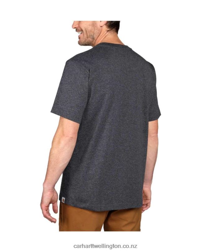 Men Relaxed Fit Heavyweight Short-Sleeve Logo Graphic T-Shirt Carhartt R6J0P122 Carbon Heather