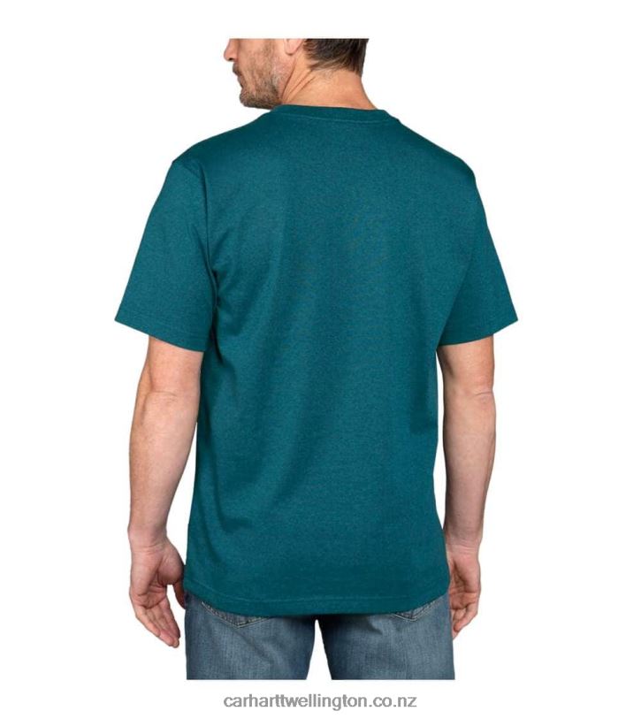 Men Relaxed Fit Heavyweight Short-Sleeve Logo Graphic T-Shirt Carhartt R6J0P122 Carbon Heather