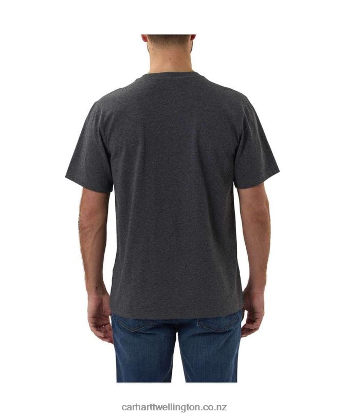 Men Relaxed Fit Heavyweight Short-Sleeve Logo Graphic T-Shirt Carhartt R6J0P127 Alpine Blue Heather
