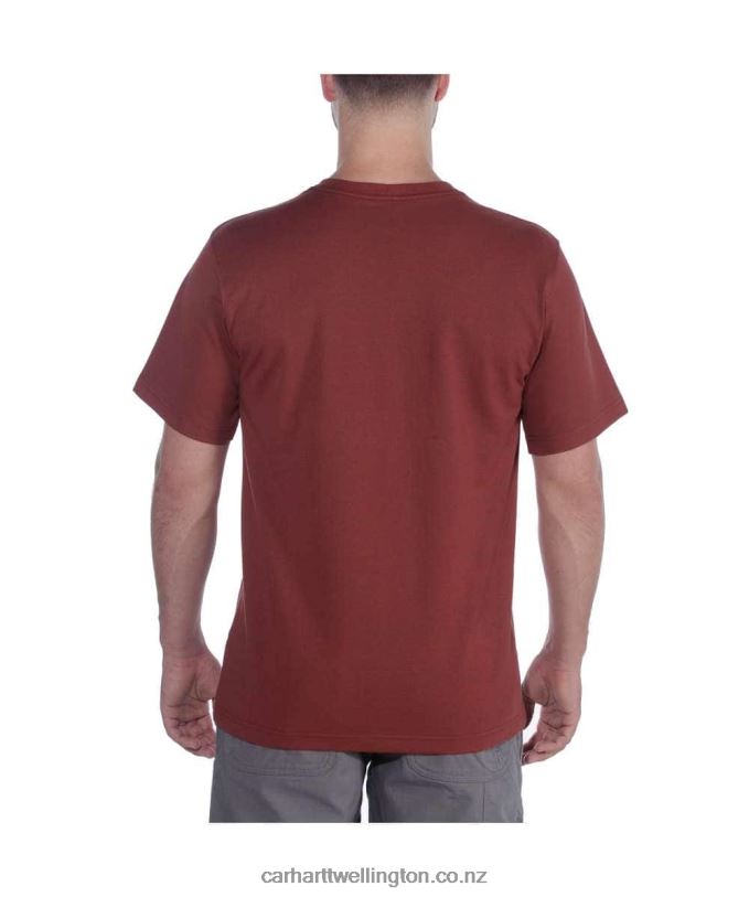 Men Relaxed Fit Heavyweight Short-Sleeve Logo Graphic T-Shirt Carhartt R6J0P127 Alpine Blue Heather