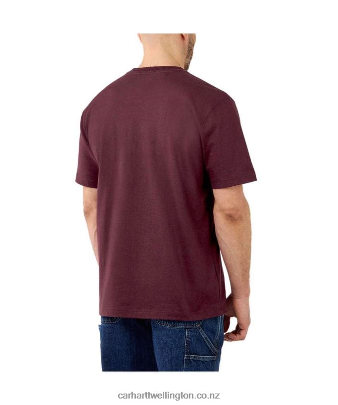 Men Relaxed Fit Heavyweight Short-Sleeve Logo Graphic T-Shirt Carhartt R6J0P134 Carbon Heather