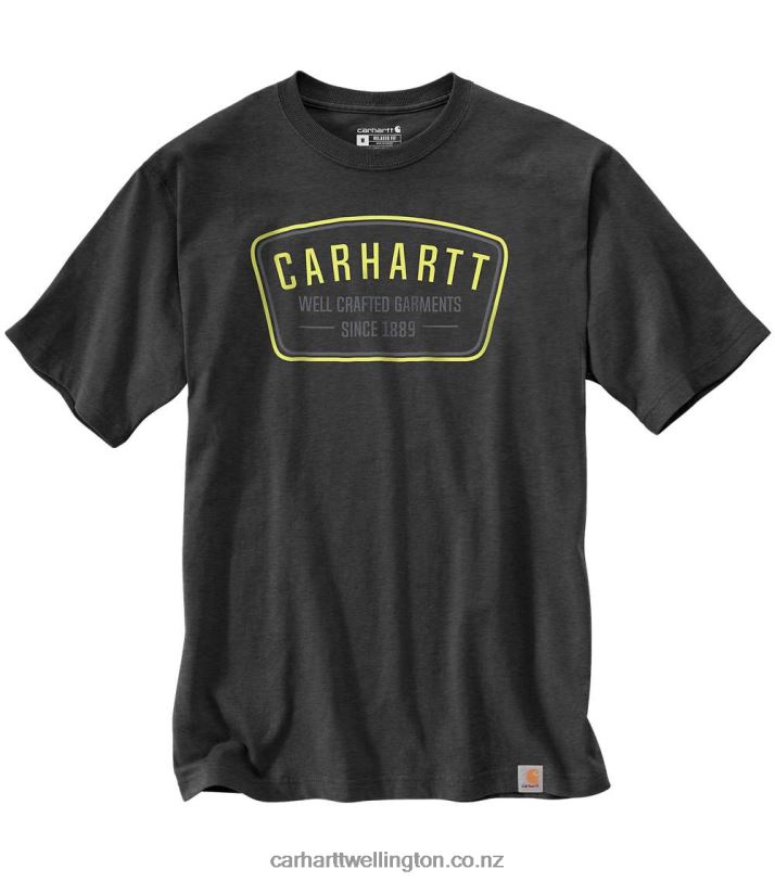 Men Relaxed Fit Heavyweight Short-Sleeve Pocket Crafted Graphic T-Shirt Carhartt R6J0P139 Carbon Heather