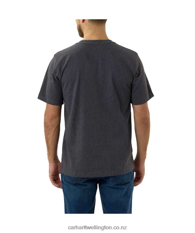 Men Relaxed Fit Heavyweight Short-Sleeve Saw Graphic T-Shirt Carhartt R6J0P138 Carbon Heather