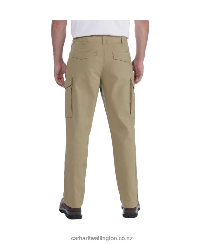 Men Rugged Flex Relaxed Fit Canvas Cargo Work Pant Carhartt R6J0P69 Dark Khaki