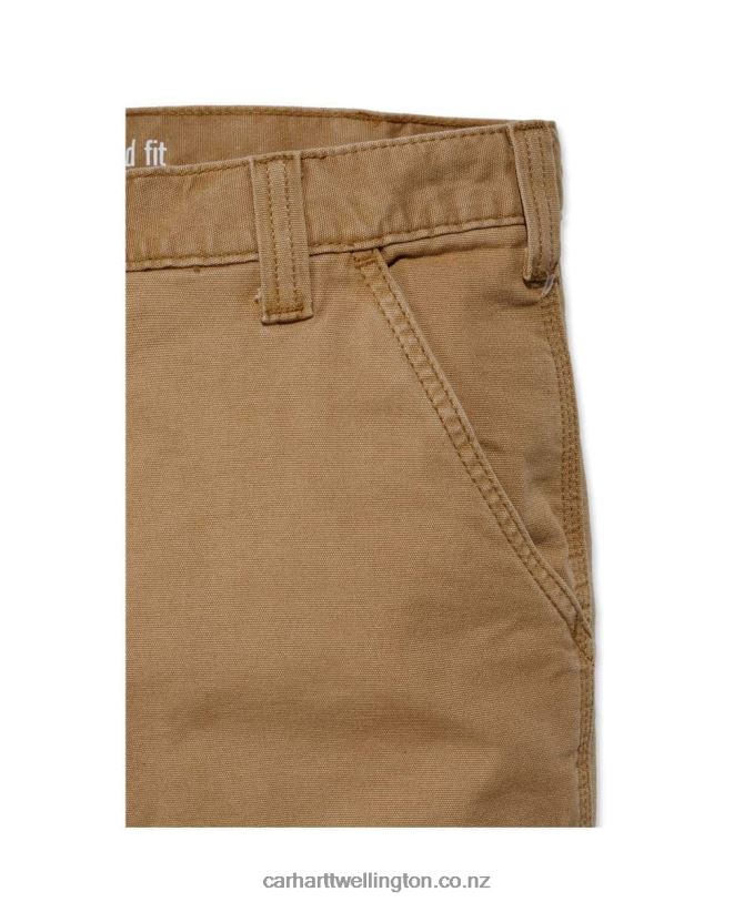 Men Rugged Flex Relaxed Fit Canvas Double-Front Utility Work Pant Carhartt R6J0P59 Shadow