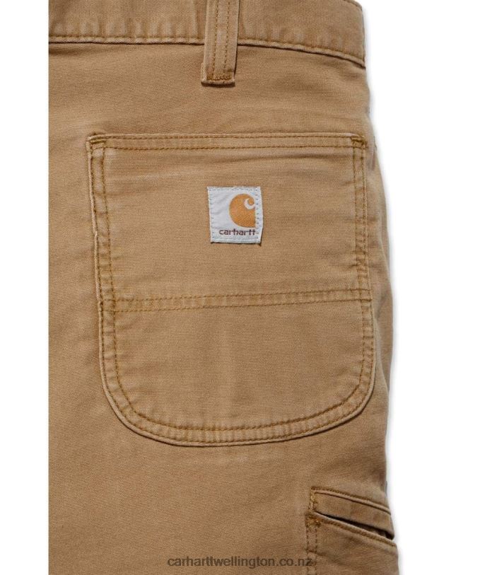 Men Rugged Flex Relaxed Fit Canvas Double-Front Utility Work Pant Carhartt R6J0P59 Shadow