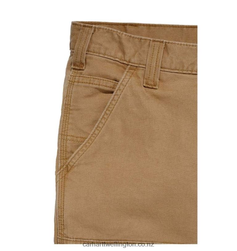 Men Rugged Flex Relaxed Fit Canvas Double-Front Utility Work Pant Carhartt R6J0P59 Shadow
