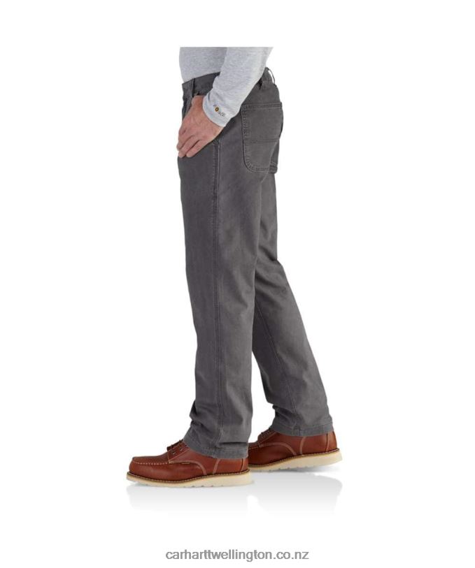 Men Rugged Flex Relaxed Fit Canvas Work Pant Carhartt R6J0P70 Dark Khaki
