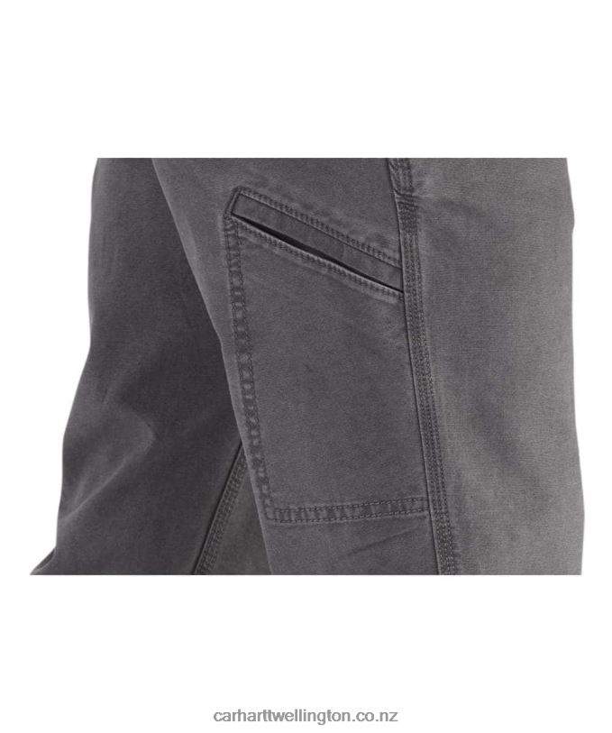 Men Rugged Flex Relaxed Fit Canvas Work Pant Carhartt R6J0P70 Dark Khaki