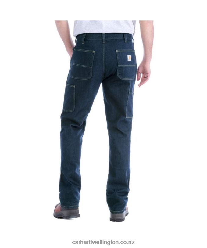 Men Rugged Flex Relaxed Fit Double-Front Utility Jean Carhartt R6J0P65 Erie