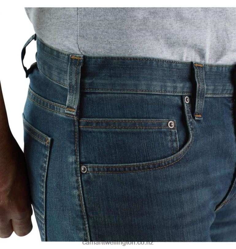 Men Rugged Flex Relaxed Fit Low Rise 5-Pocket Tapered Jean Carhartt R6J0P58 Arcadia