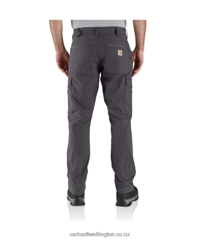 Men Rugged Flex Relaxed Fit Ripstop Cargo Fleece-Lined Work Pant Carhartt R6J0P55 Basil