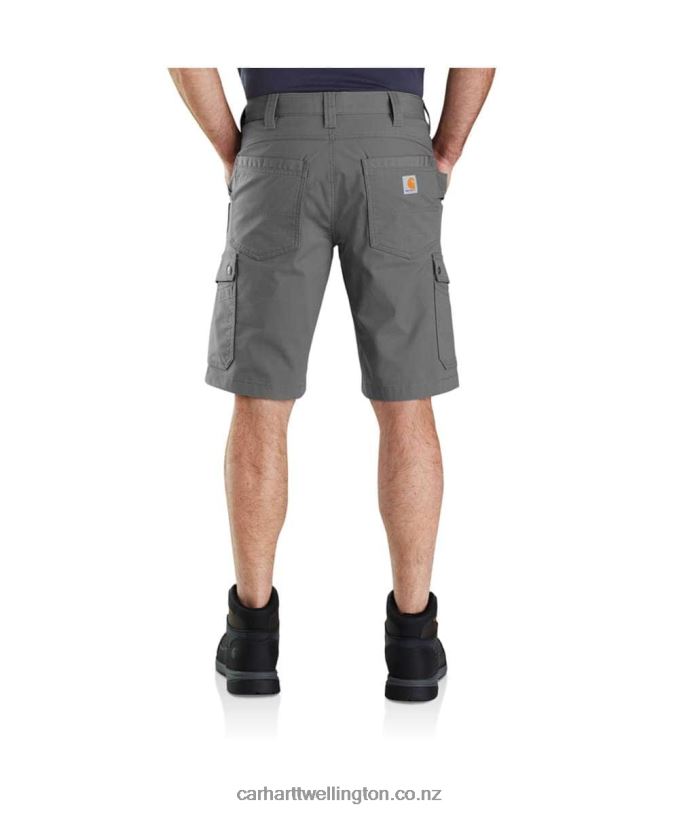 Men Rugged Flex Relaxed Fit Ripstop Cargo Work Short Carhartt R6J0P145 Basil