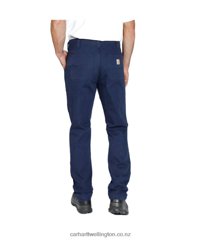 Men Rugged Flex Straight Fit Canvas 5-Pocket Tapered Work Pant Carhartt R6J0P61 Black