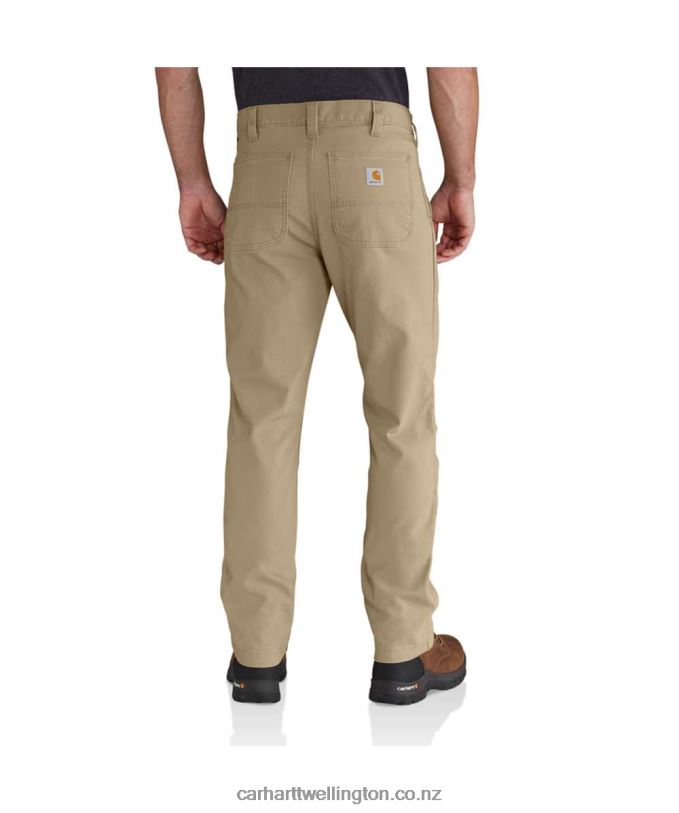 Men Rugged Flex Straight Fit Canvas 5-Pocket Tapered Work Pant Carhartt R6J0P61 Black