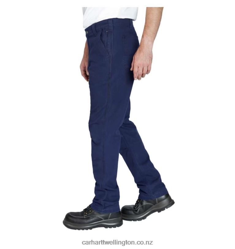 Men Rugged Flex Straight Fit Canvas 5-Pocket Tapered Work Pant Carhartt R6J0P61 Black