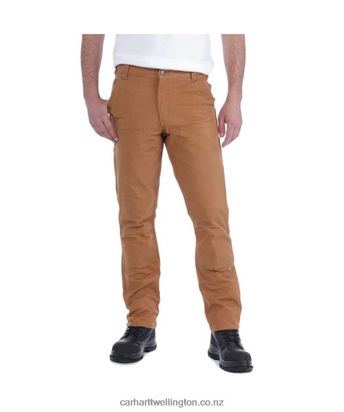 Men Rugged Flex Straight Fit Duck Double-Front Utility Work Pant Carhartt R6J0P52 Black